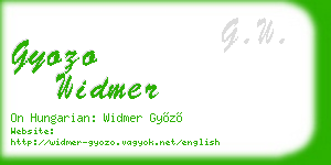 gyozo widmer business card